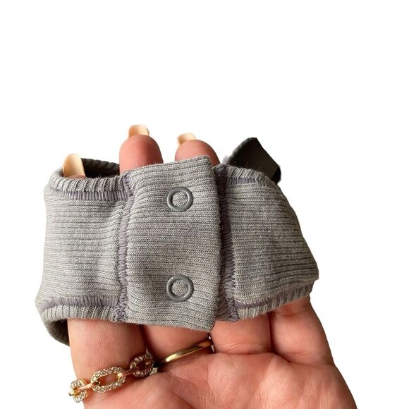 Skims Women’s XL Square Neck‎ Cotton Rib Bodysuit Pacific Gray Snap Close New - Picture 5 of 8